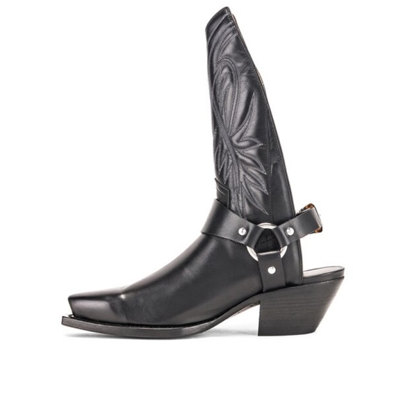 R13 TALL HALF HARNESS COWBOY BOOT IN BLACK SIZE 38, 8 Offers Accepted - Picture 15 of 17